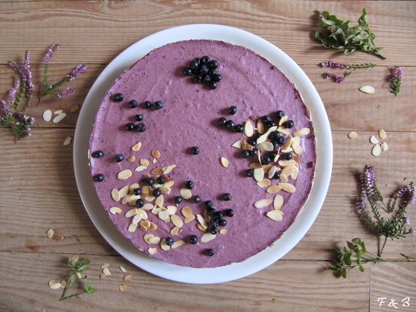 biscuit a la mousse de myrtilles